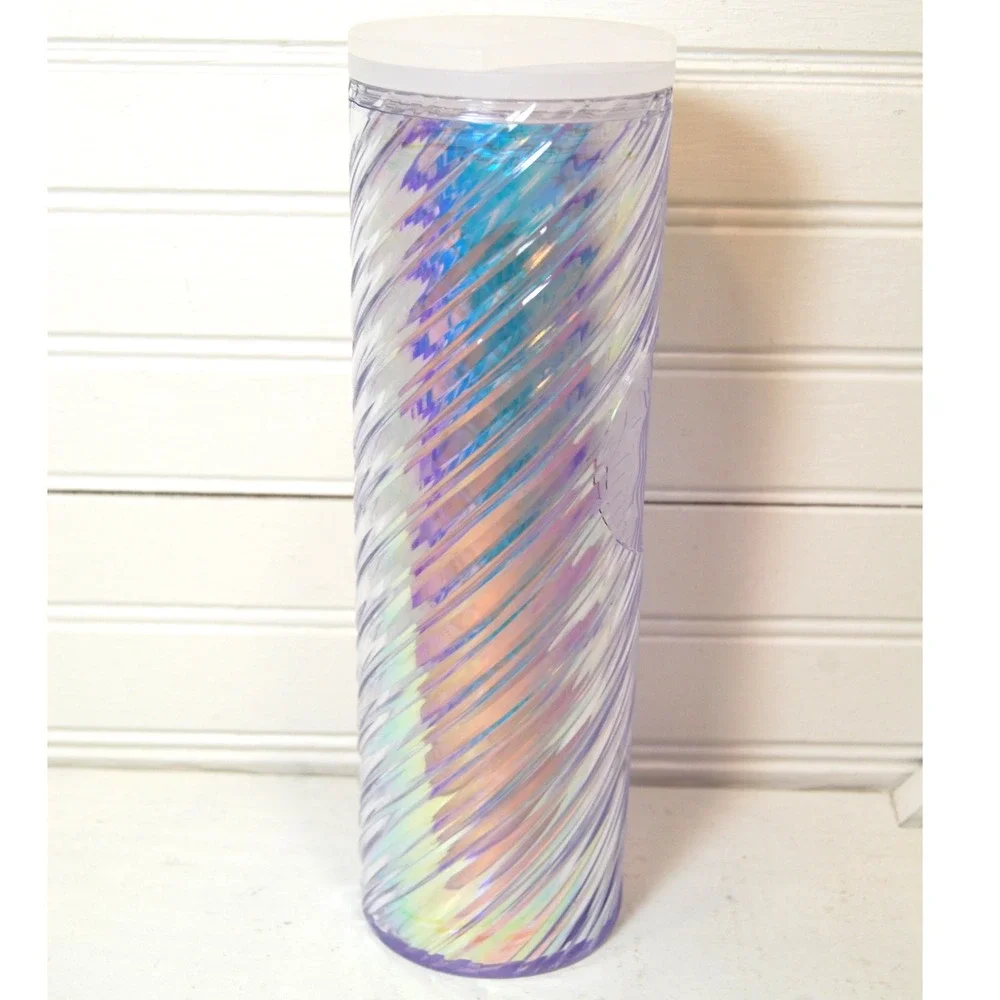 Starbucks Tumbler Iridescent Swirl Hot &‎ Cold 16oz 2022 Limited edition